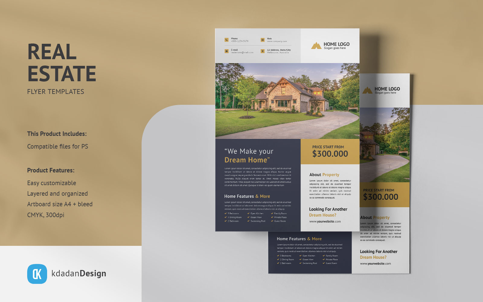 Real Estate Flyer PSD Templates Vol 071 - TemplateMonster