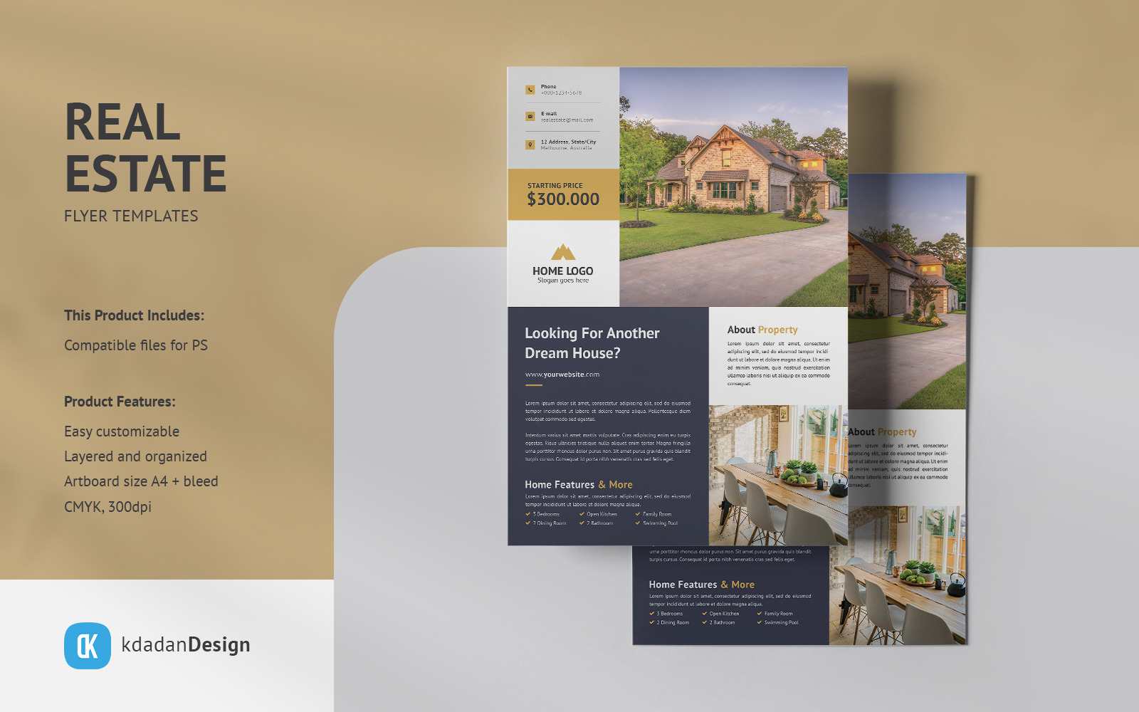 Real Estate Flyer PSD Templates Vol 072 - TemplateMonster