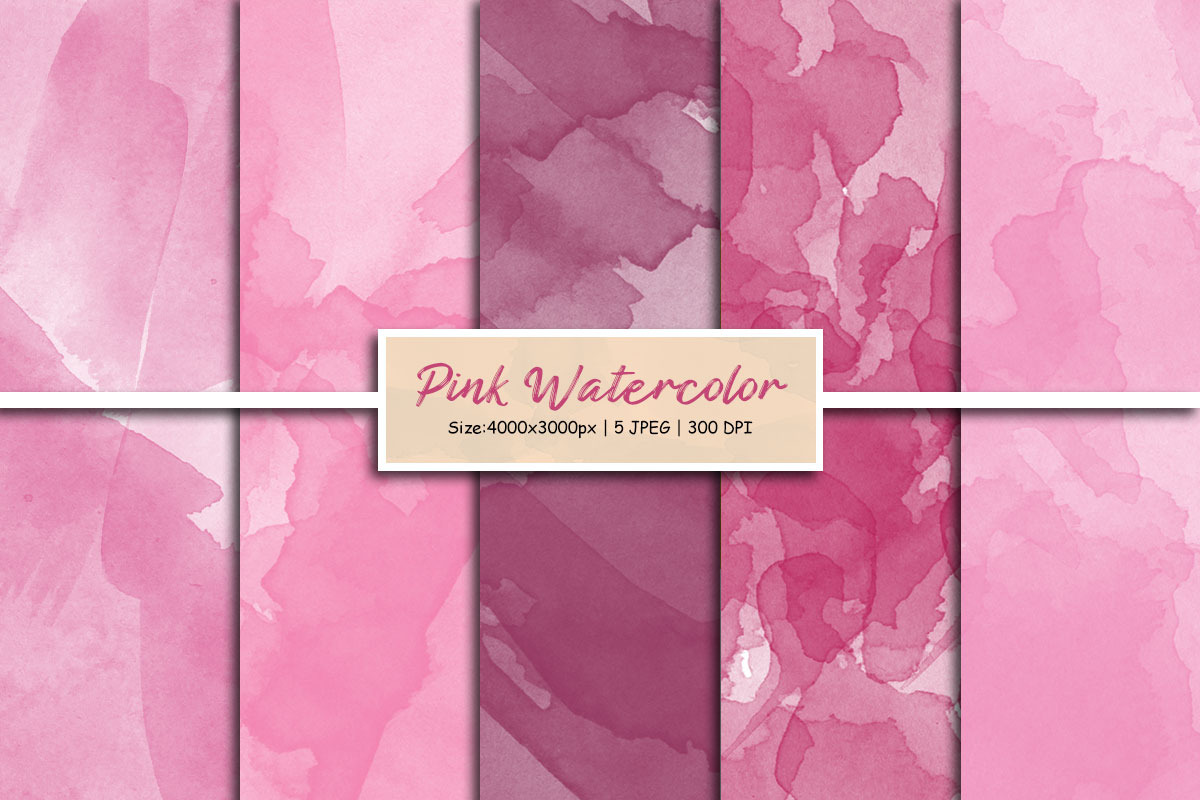 Pink watercolor digital paper and Paint splatter texture background ...