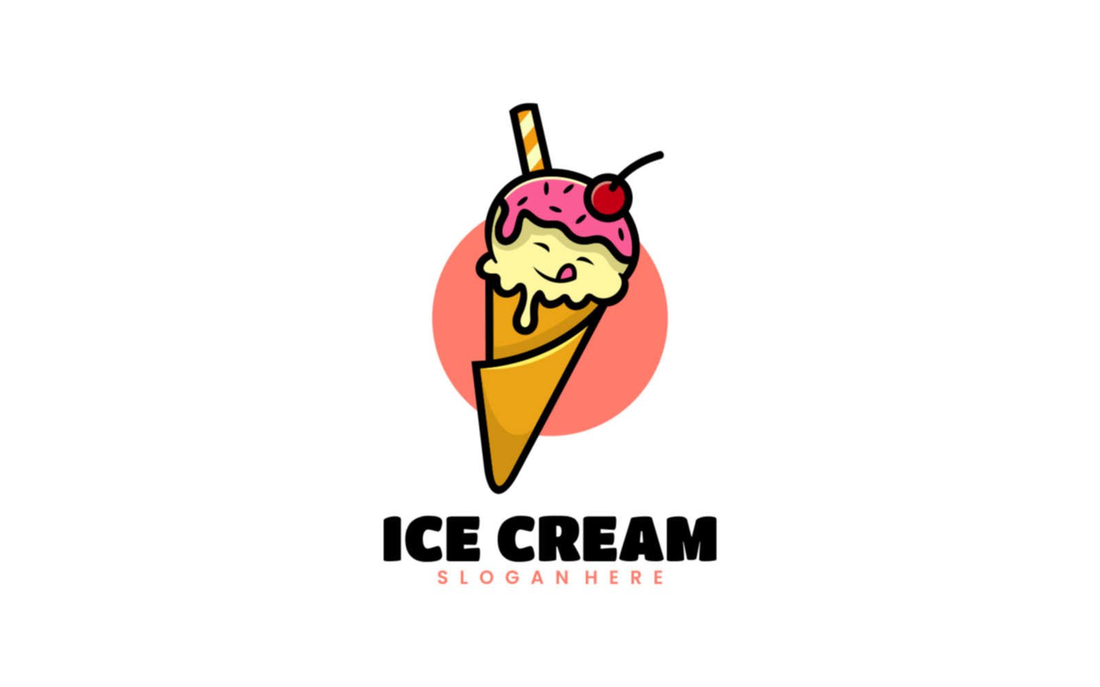 Ice Cream Cartoon Logo Template #325631 - TemplateMonster