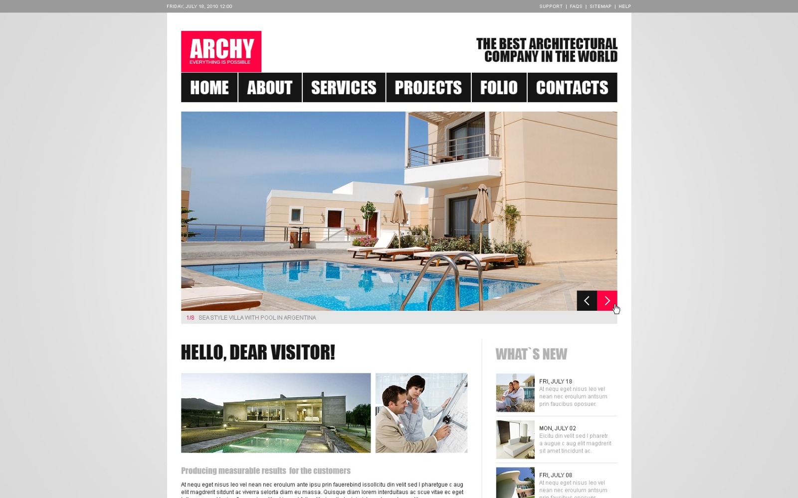 Architektur-Website-Vorlage #32819 - TemplateMonster