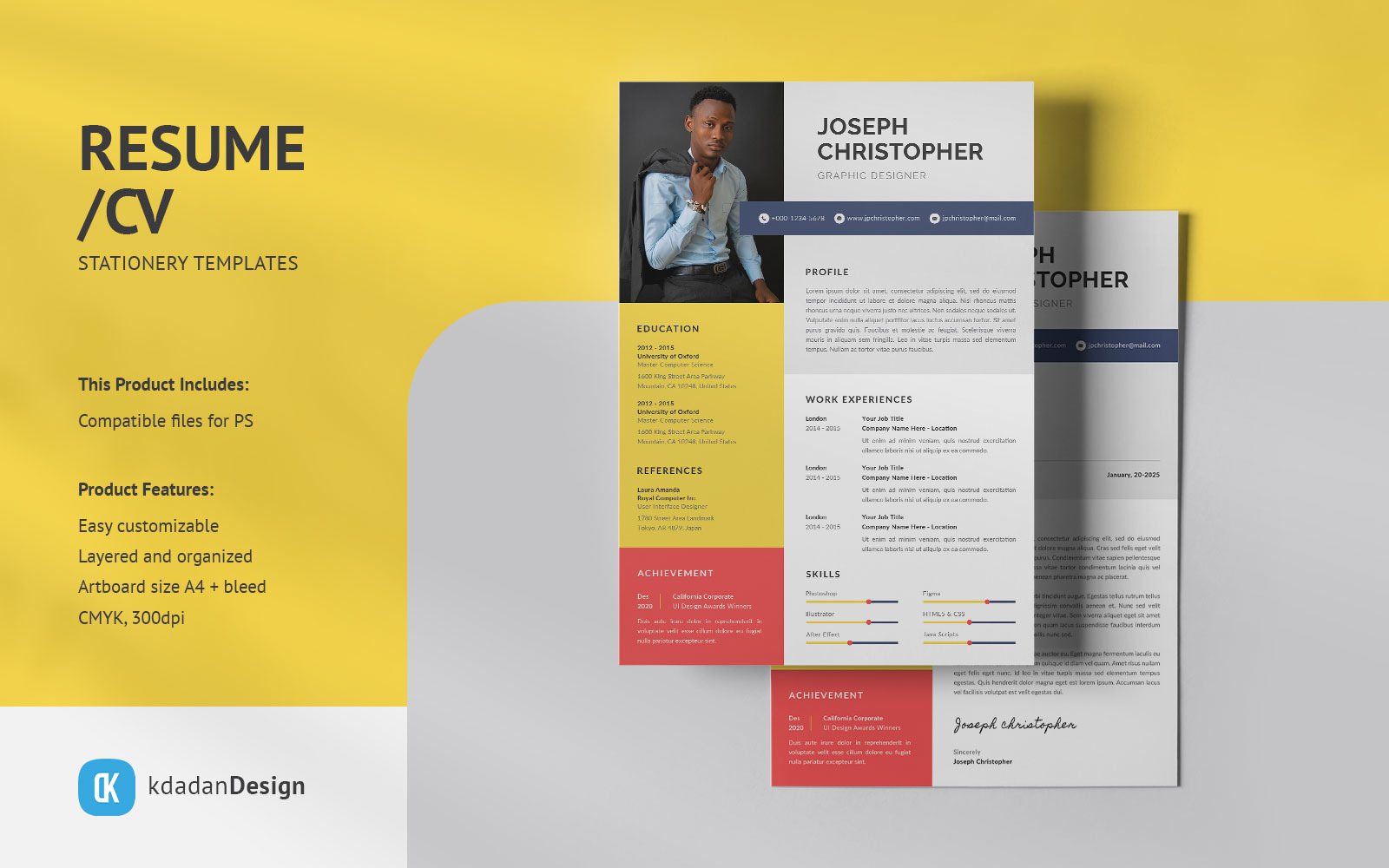 Resumecv Psd Design Templates Vol 156 Templatemonster 9465