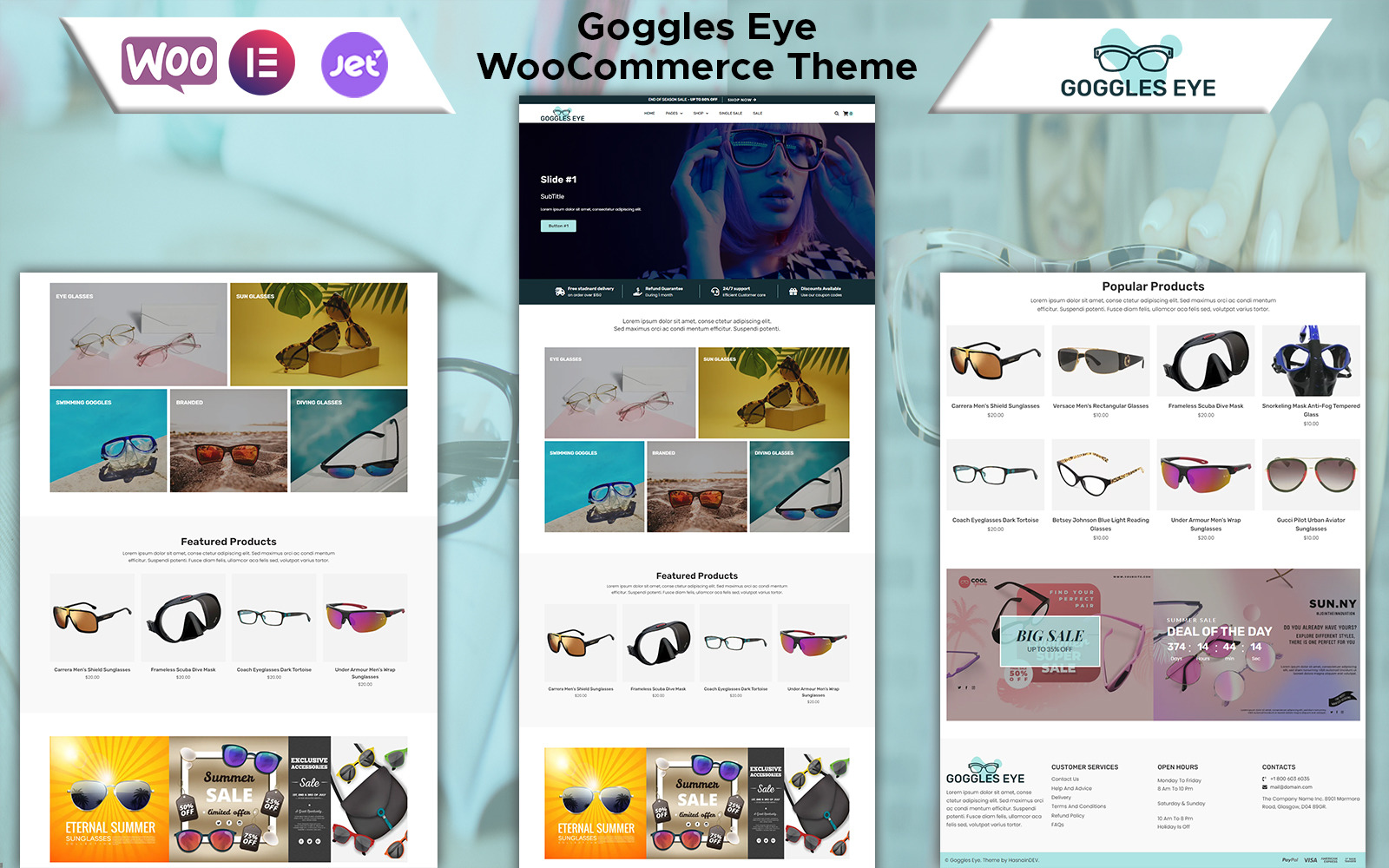 Goggles Eye Eye Glasses Theme TemplateMonster