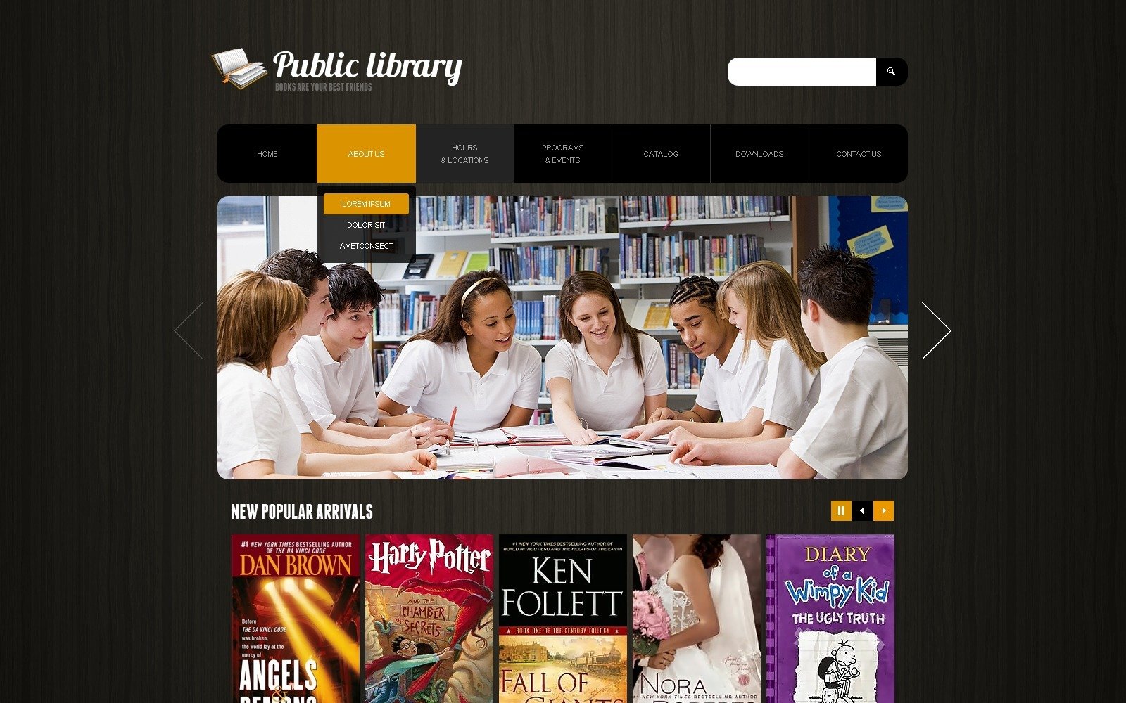 books-library-website-template