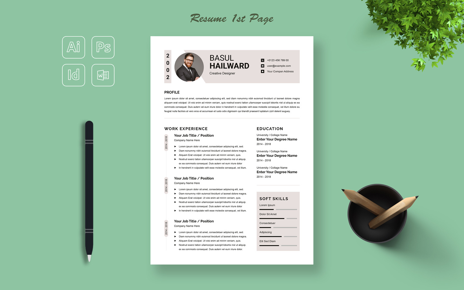 Creative Designer Resume Template - Creative Designer Resume Template 329105 Original