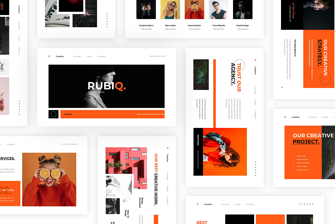 Rubiq - Creative Powerpoint Template - TemplateMonster