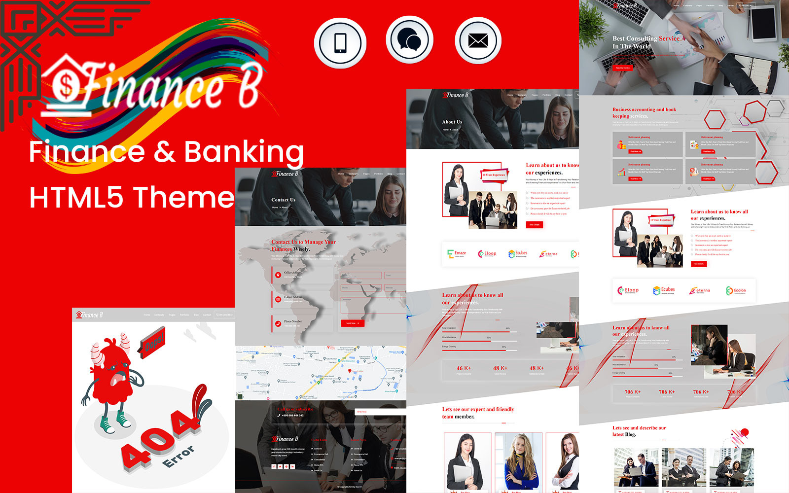 FinanceB Finance and Banking HTML5 Template