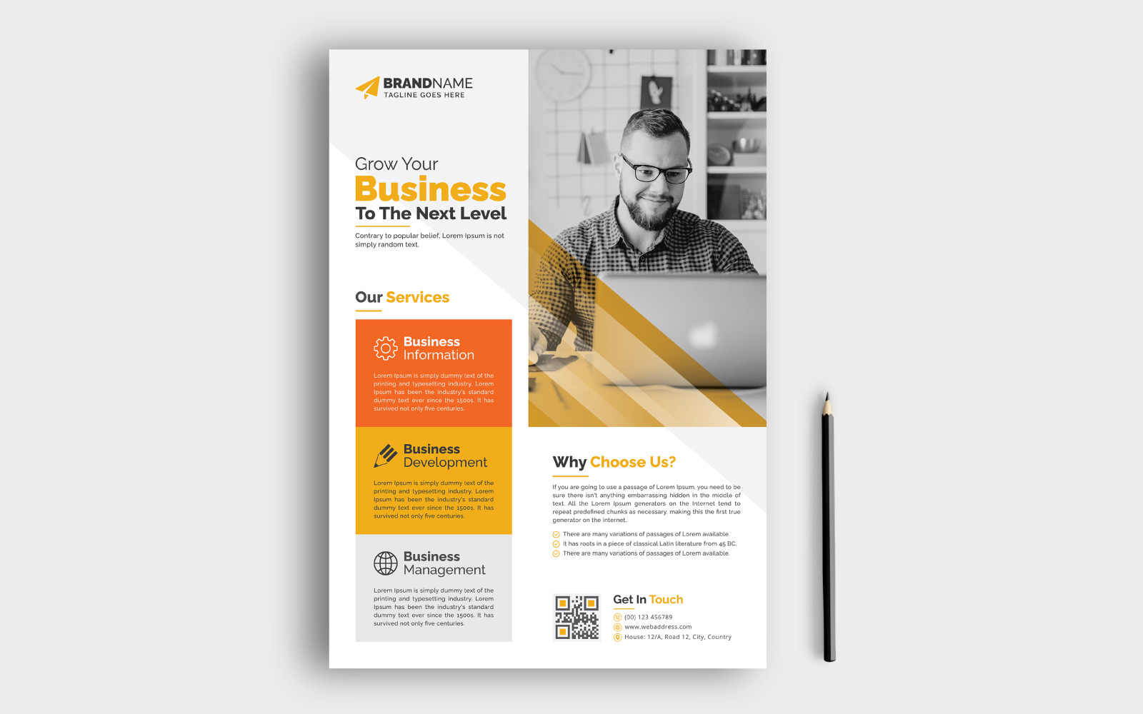 A4 Corporate Business Flyer, Leaflet, Handout, Pamphlet Template Design