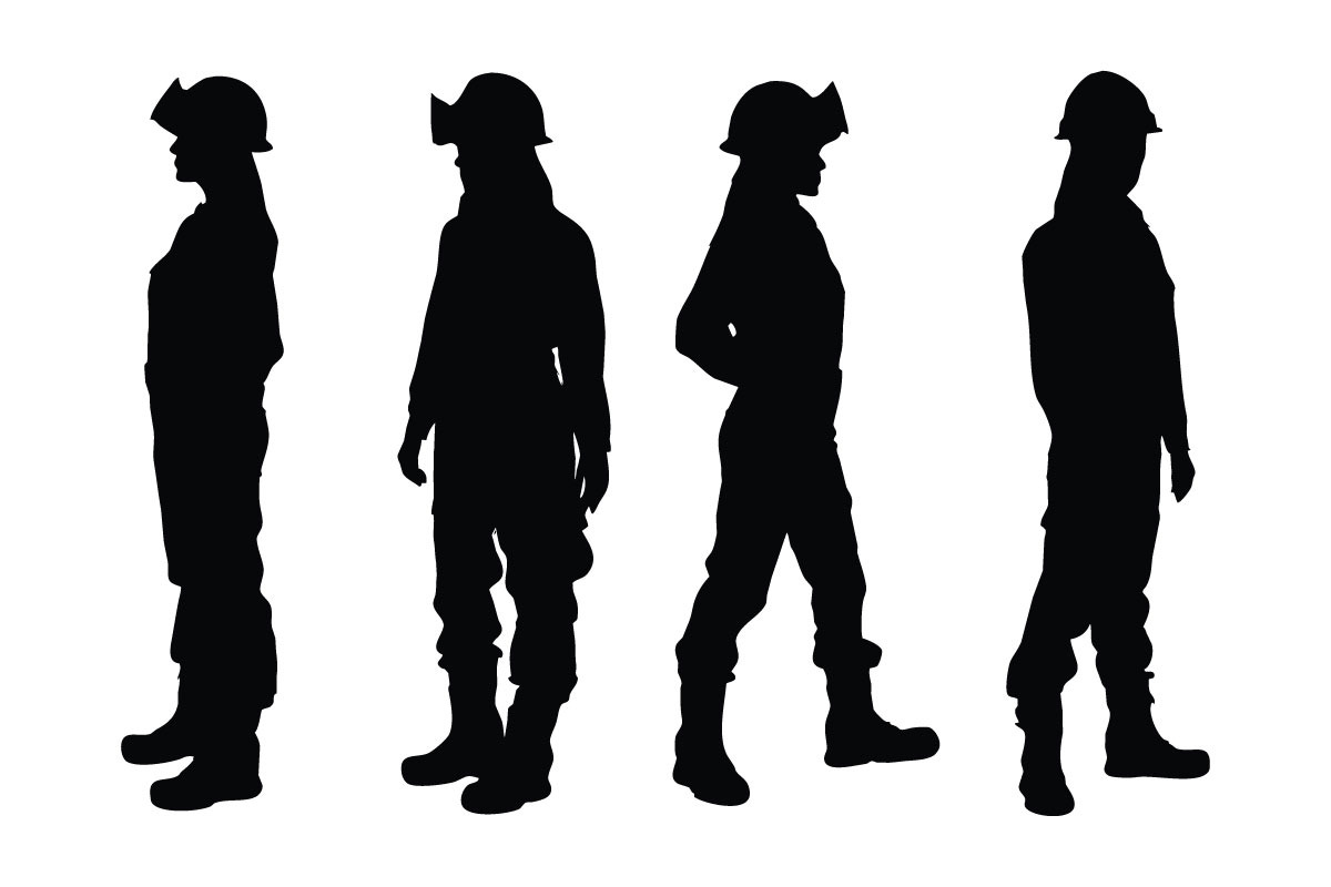 Girl bricklayer silhouette bundle vector - TemplateMonster