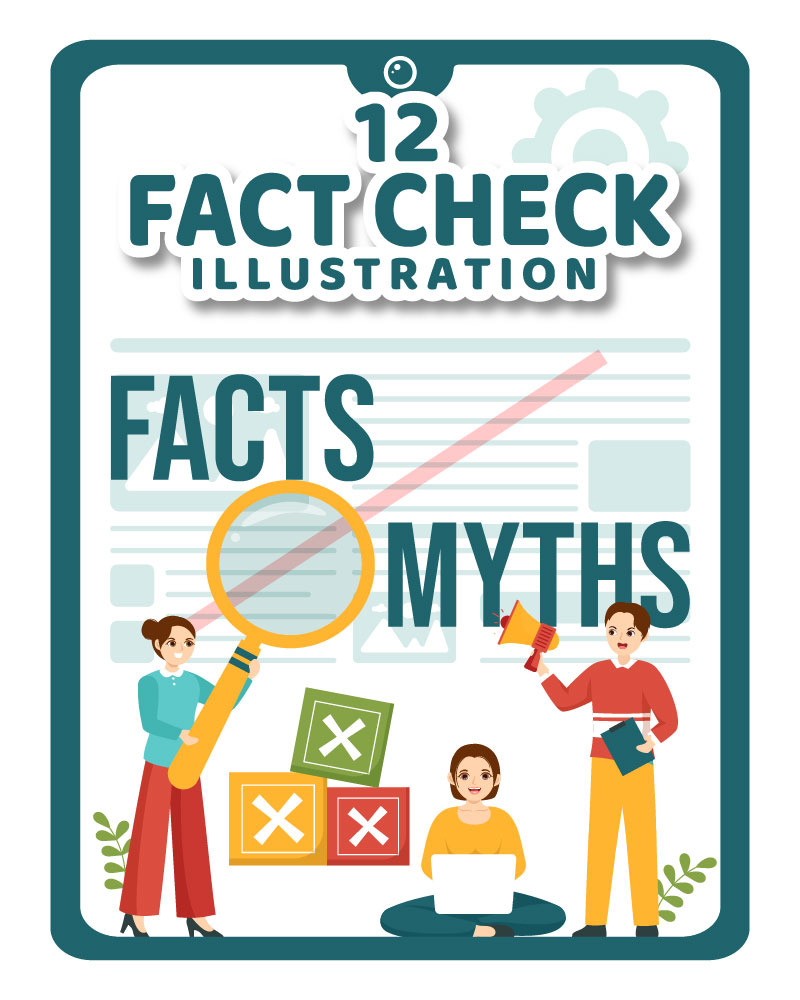 12 Fact Check Vector Illustration #335276 - TemplateMonster