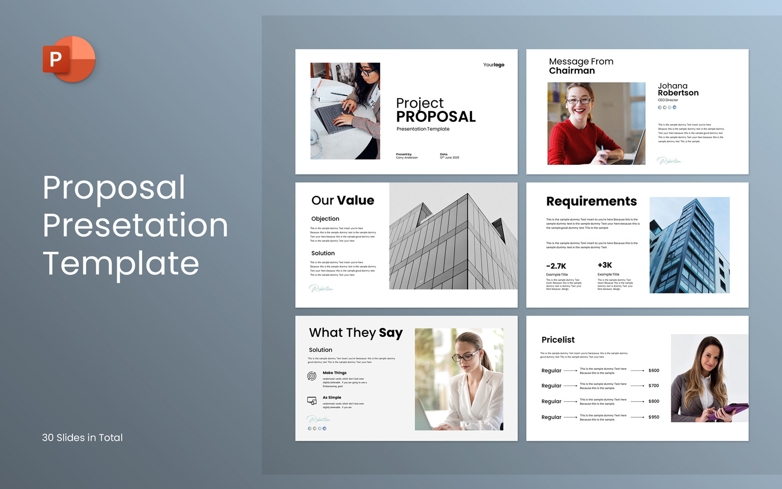 Porject Proposal Presentation Template TemplateMonster