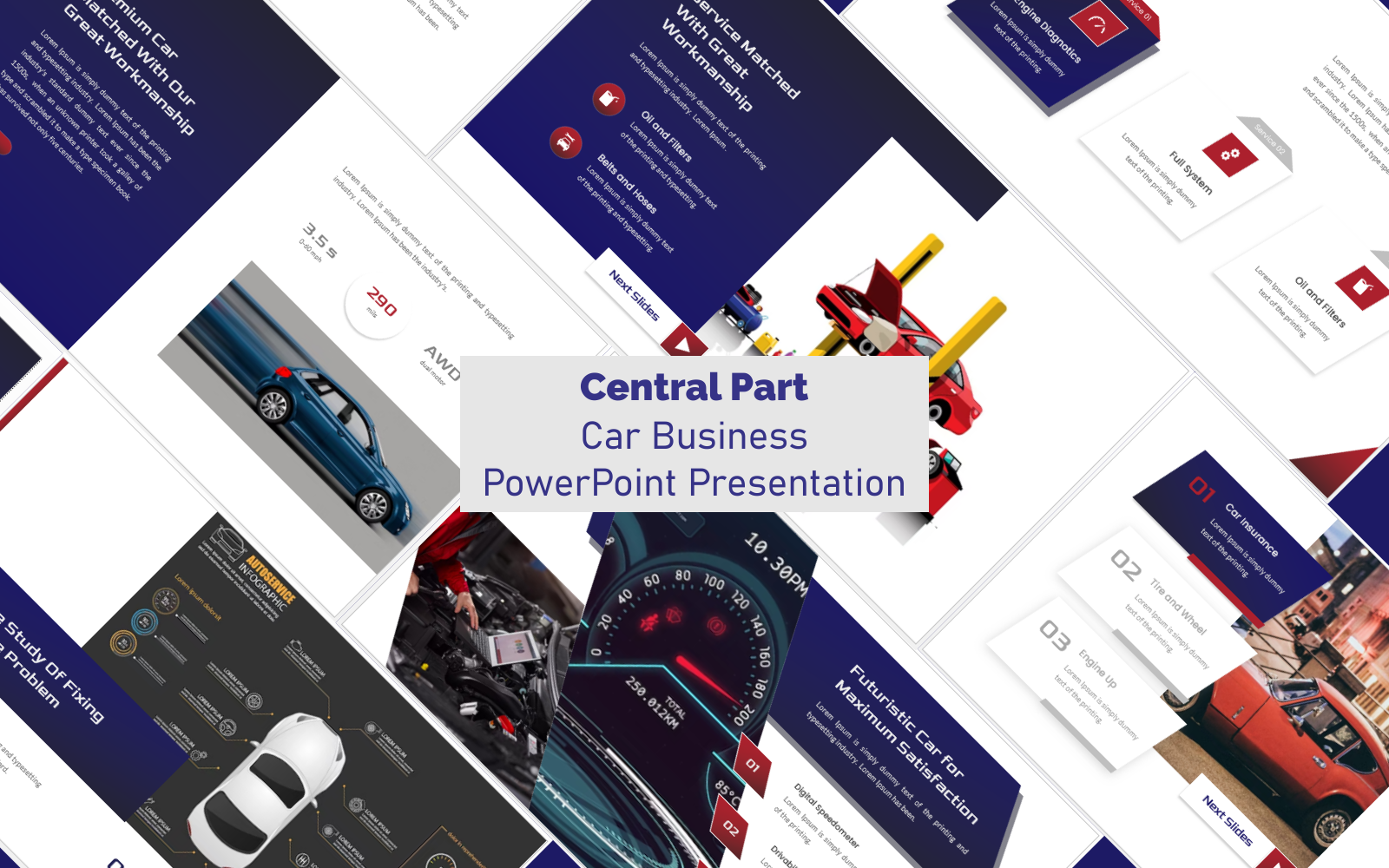 Central Part - Automotive PowerPoint Template