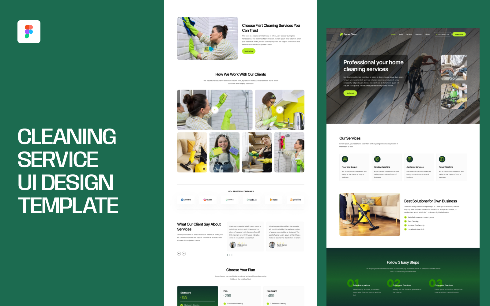 Cleaning Service UI Design Template #348776 - TemplateMonster