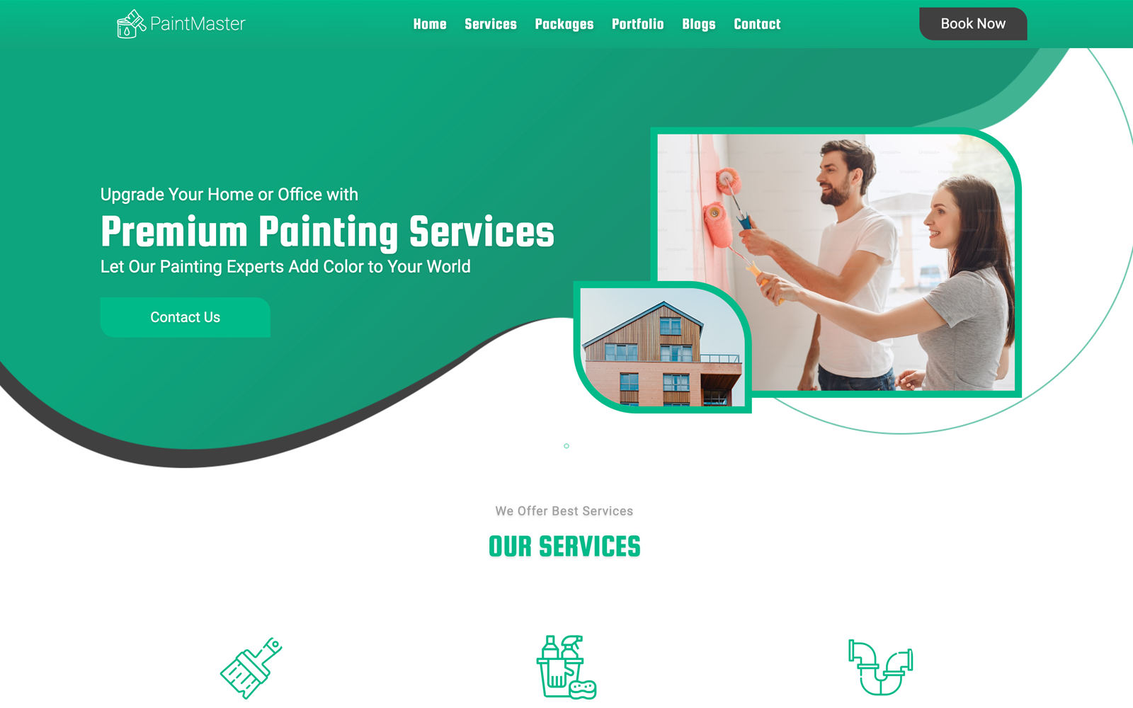 PaintMaster Painting Company & Maintenance Services site Template