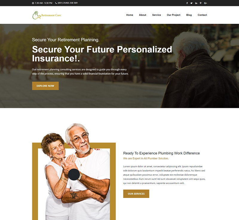 Retirement Planning HTML5 Template #348851 - TemplateMonster