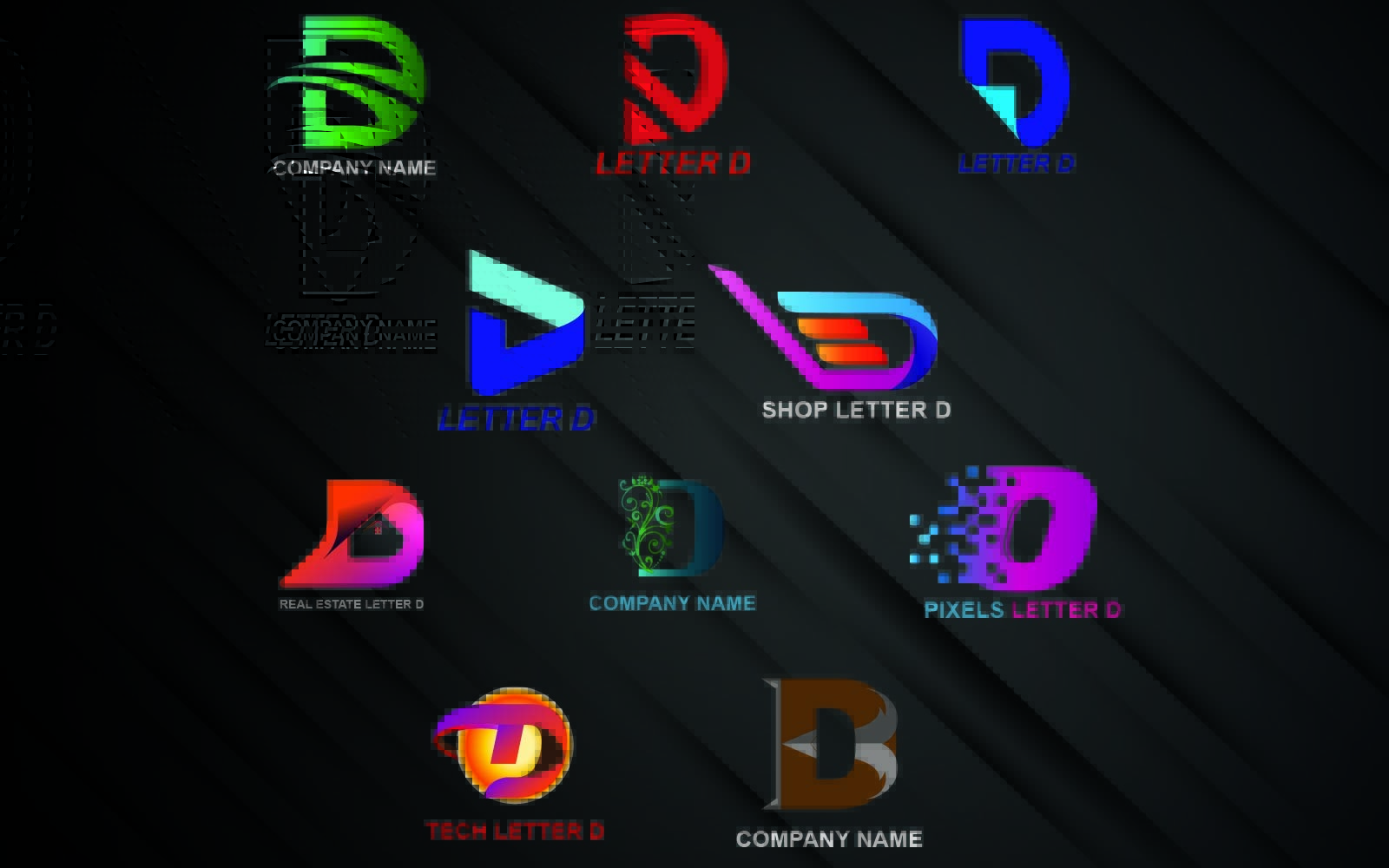 Letter D Logo Template For All Companies And Brands