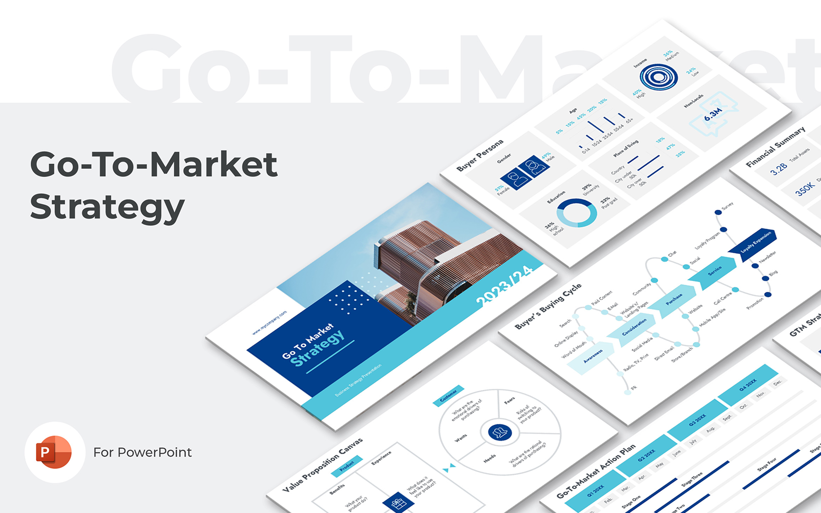 Go To Market Strategy PowerPoint Template - TemplateMonster