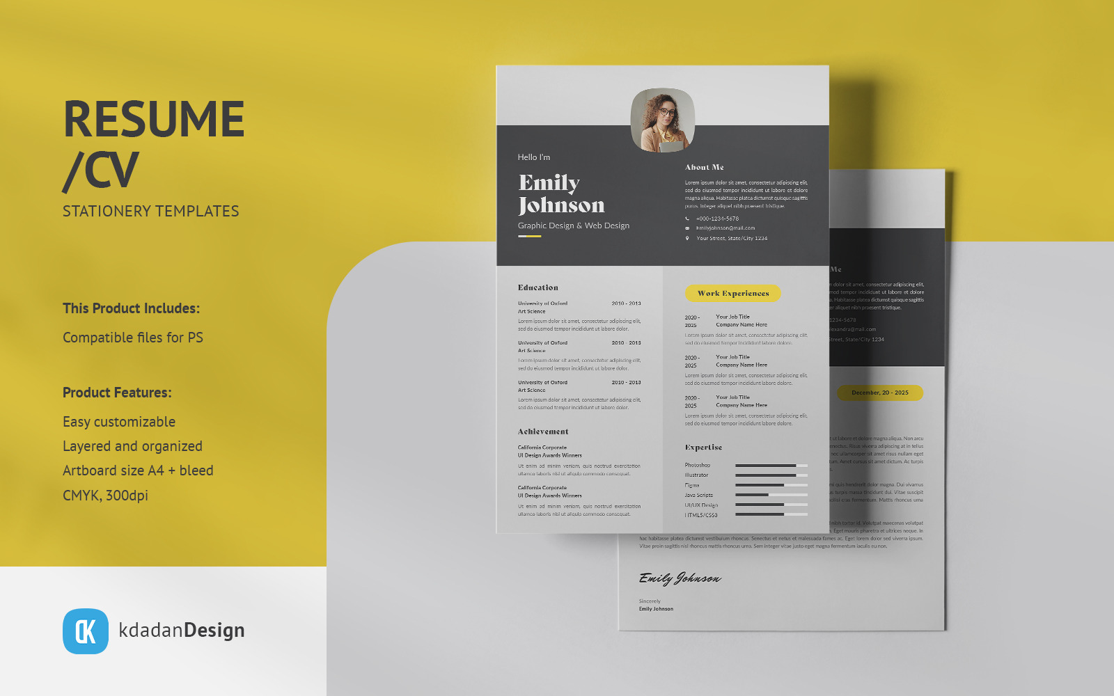 Resumecv Psd Design Templates Vol 102 Templatemonster 1755