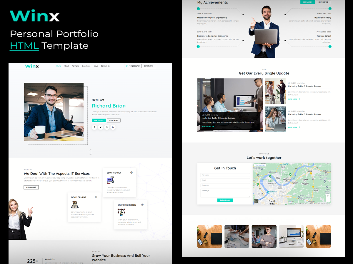 Winx - Personal Portfolio HTML Template - TemplateMonster