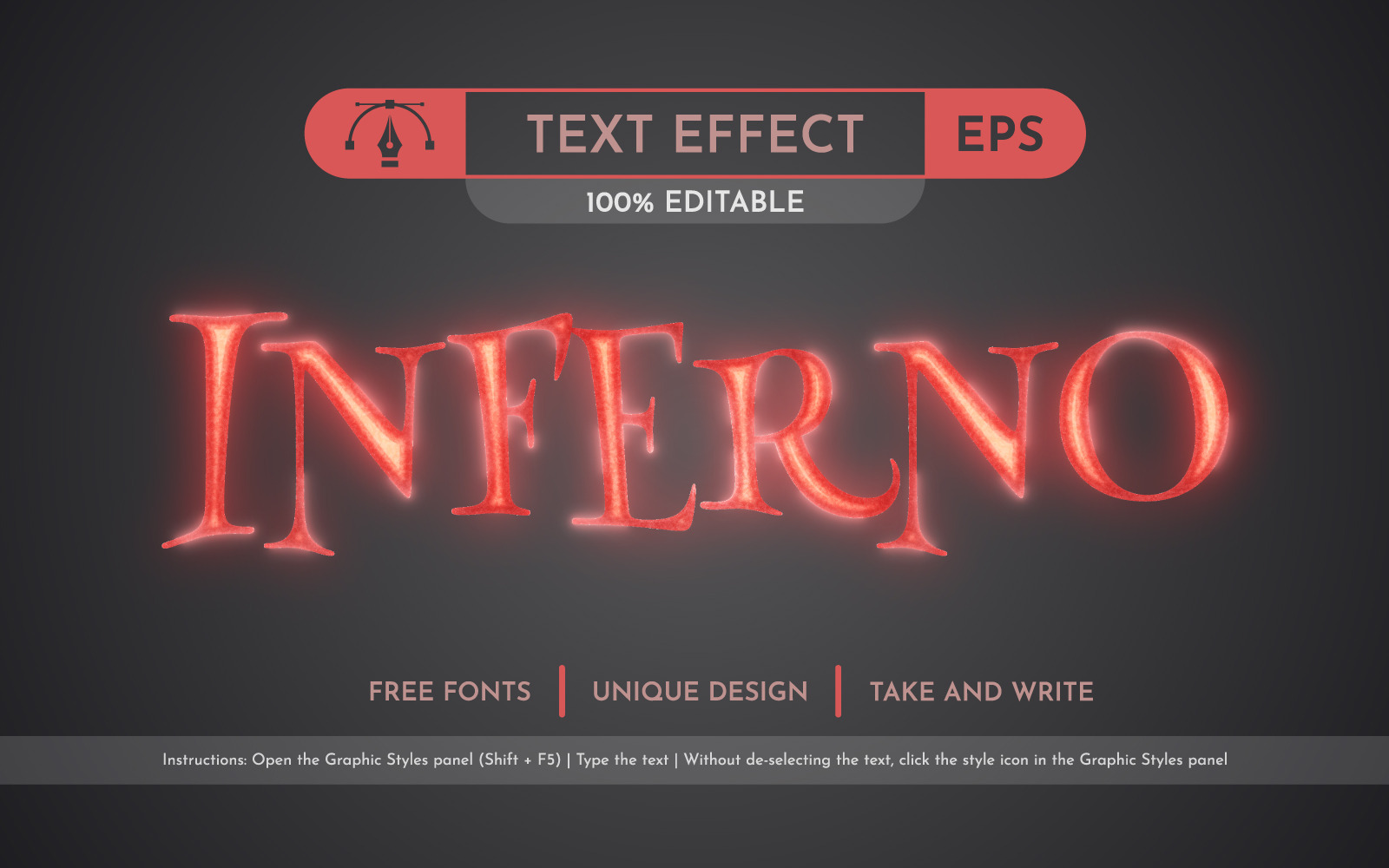Inferno - Editable Text Effect, Font Style - TemplateMonster