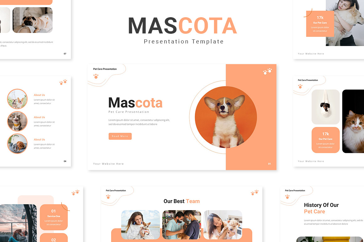 Mascota - Pet Care Powerpoint Template - TemplateMonster