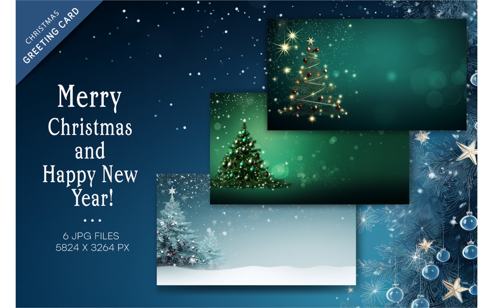 Christmas background with Christmas tree. Christmas cards.