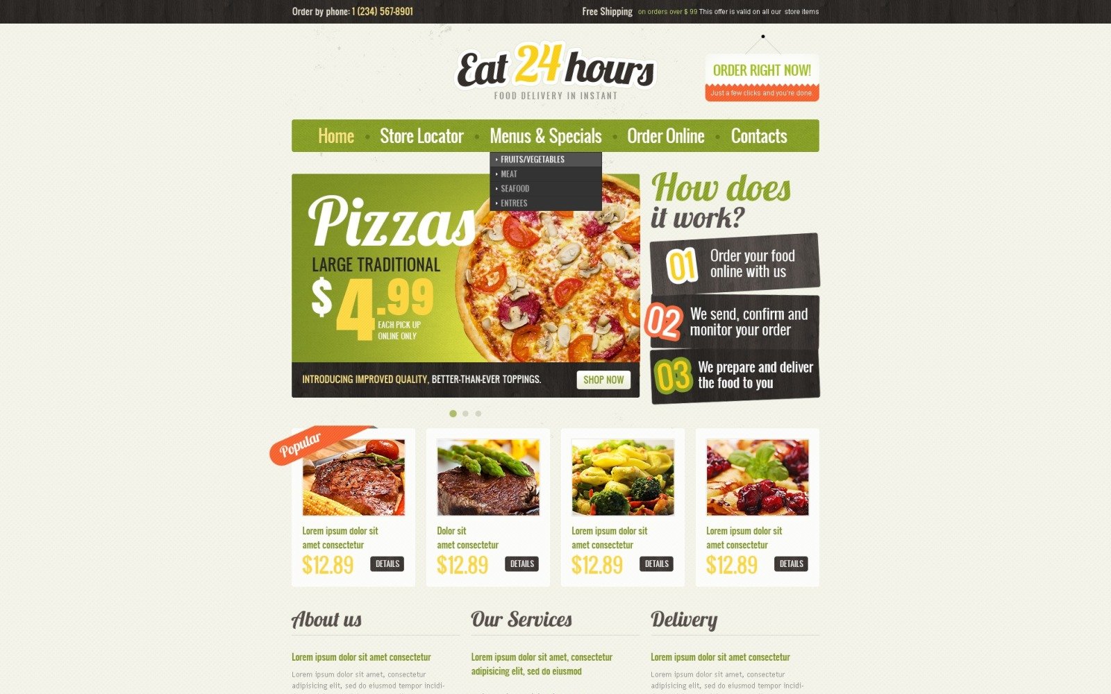 Delivery Services Website Template #37187 TemplateMonster