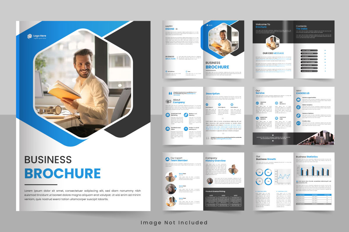 Overview Brochure Page. Examples Vector new minimal company profile brochure pages design brochure cover ...