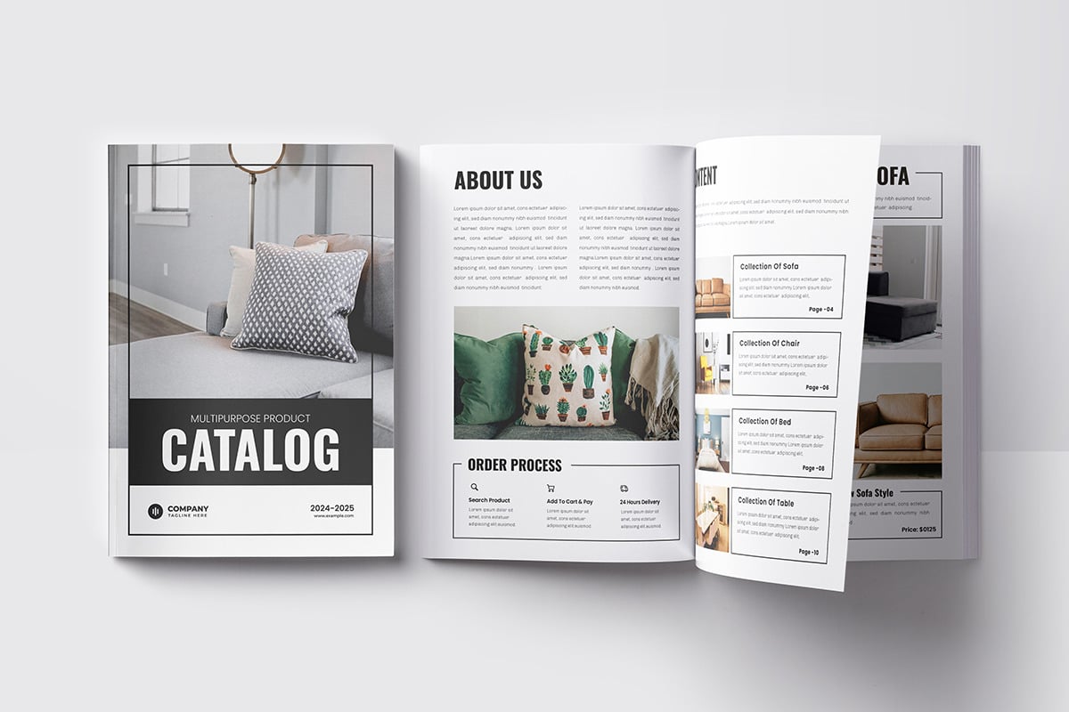 Catalogue template and product catalog design