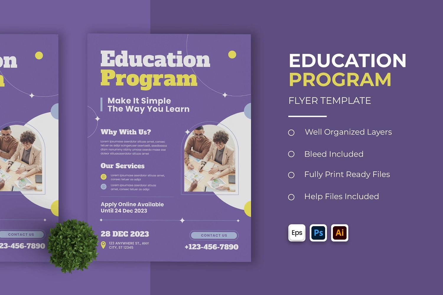 Education Program Flyer Template #374213 - TemplateMonster