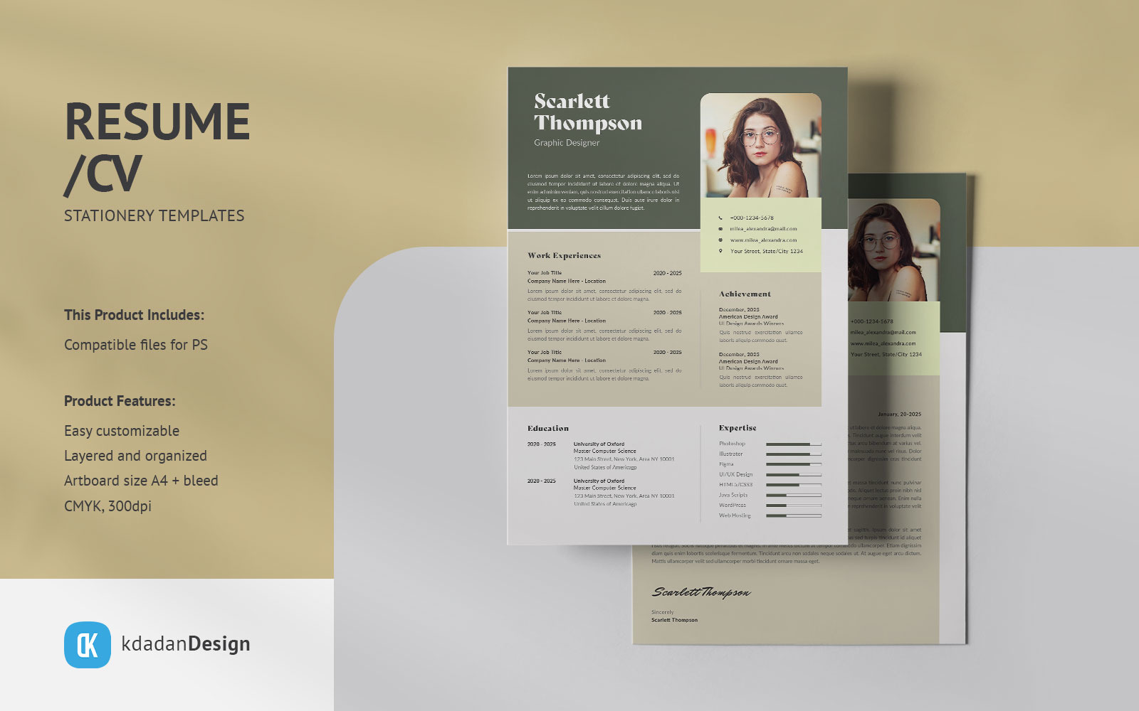 Resume Cv Psd Design Templates Vol 212 Templatemonster 5781