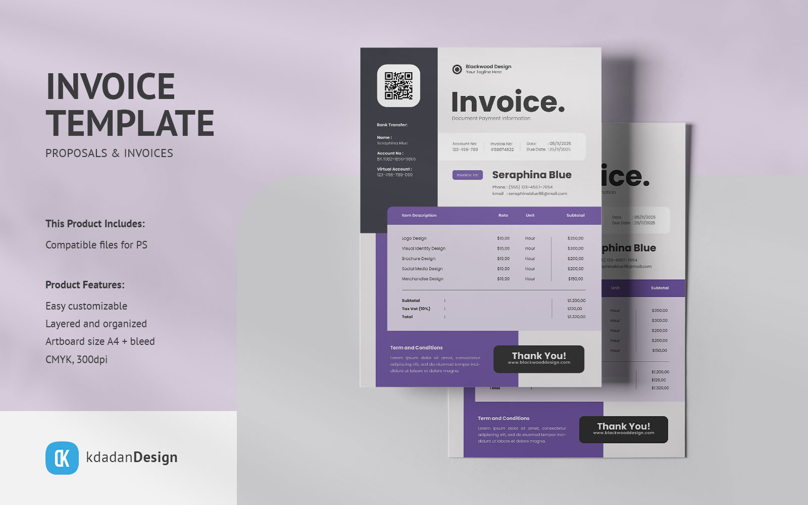 Invoice PSD Design Template Vol 013 #382234 - TemplateMonster
