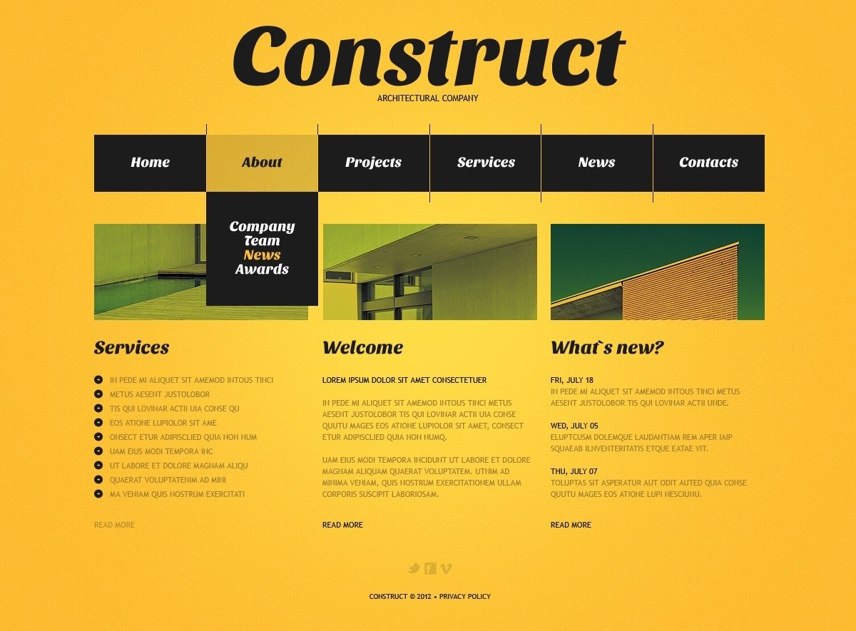 Construction Company Website Template TemplateMonster