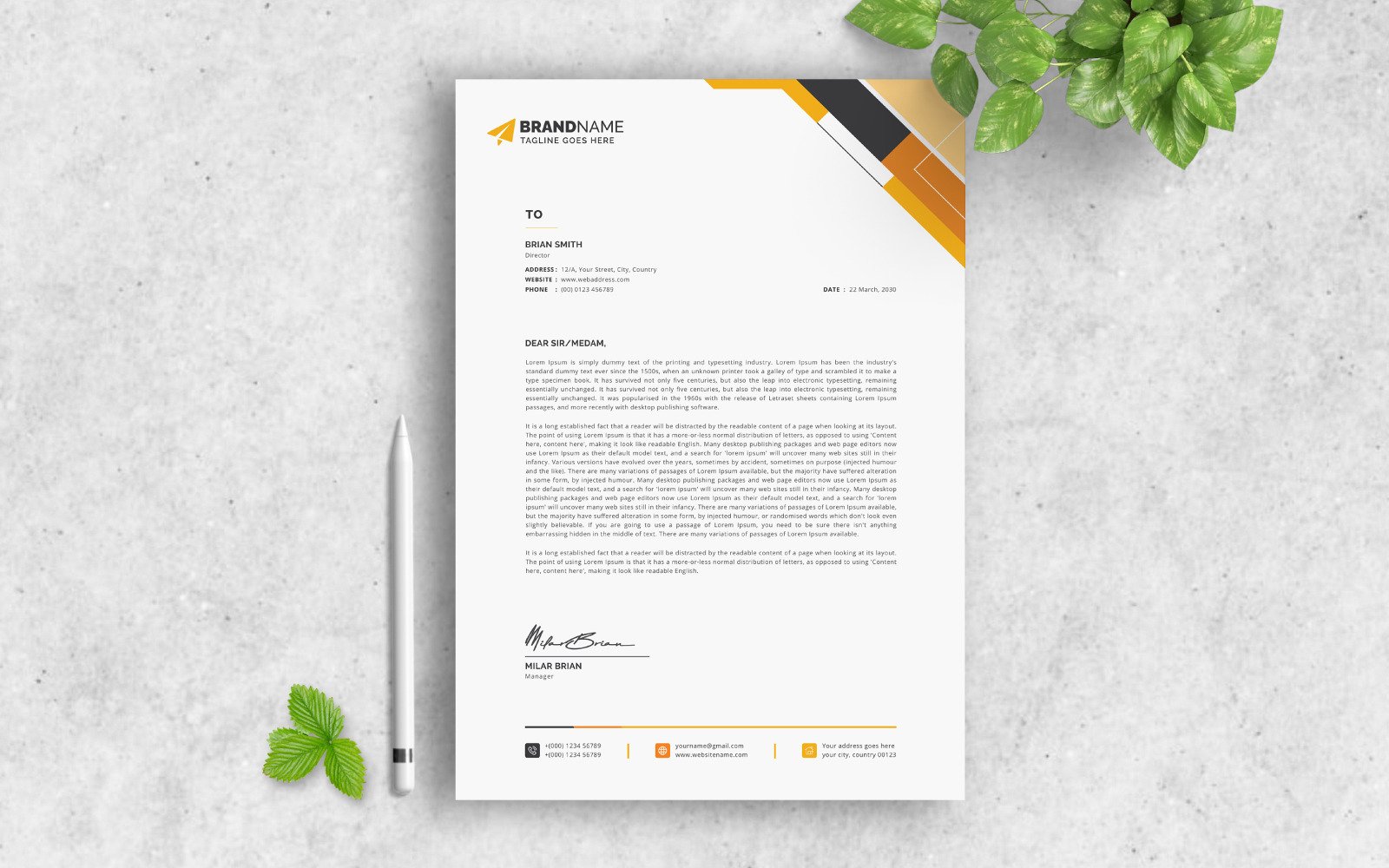 Letterhead, Professional Letterhead, Creative Letterhead, Stylish ...