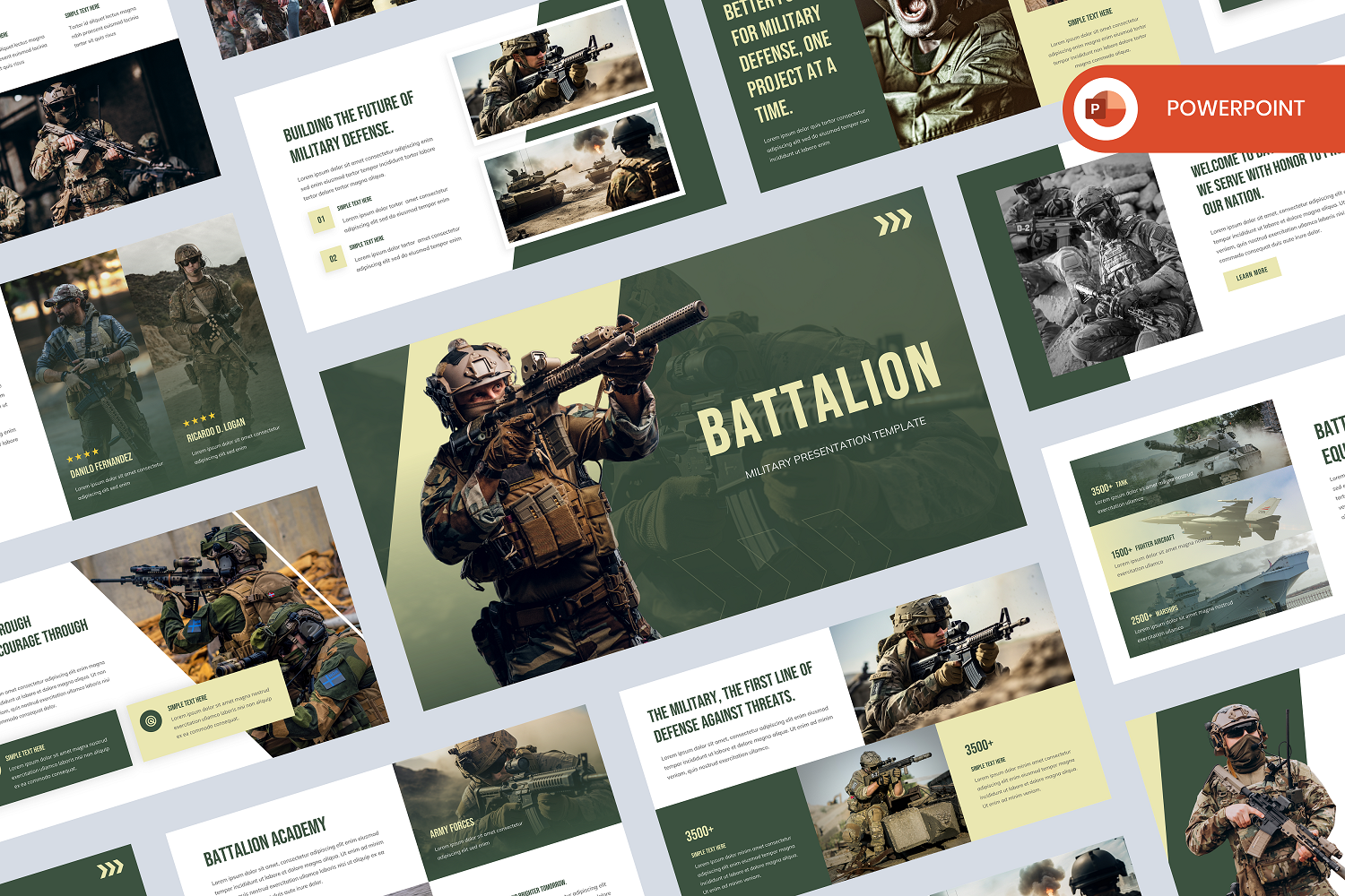 Battalion - Military PowerPoint Template - TemplateMonster