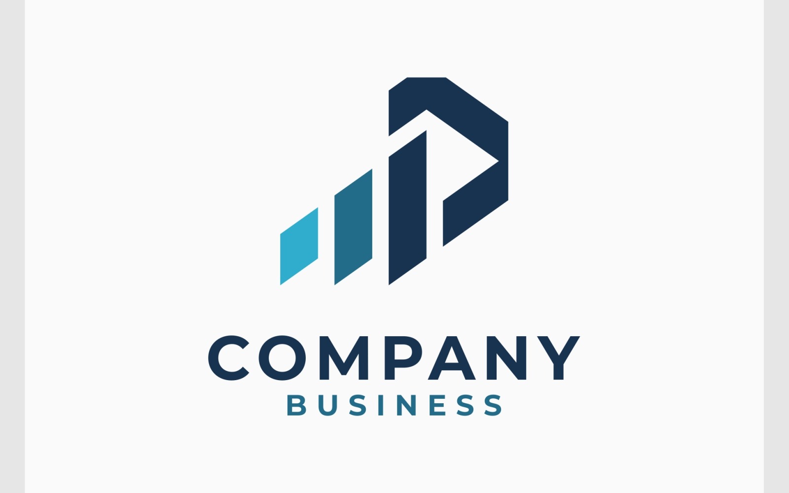 Letter P Business Finance Logo #400051 - TemplateMonster