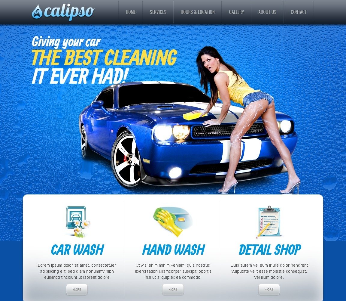 Car Wash Website Template 40106 TemplateMonster