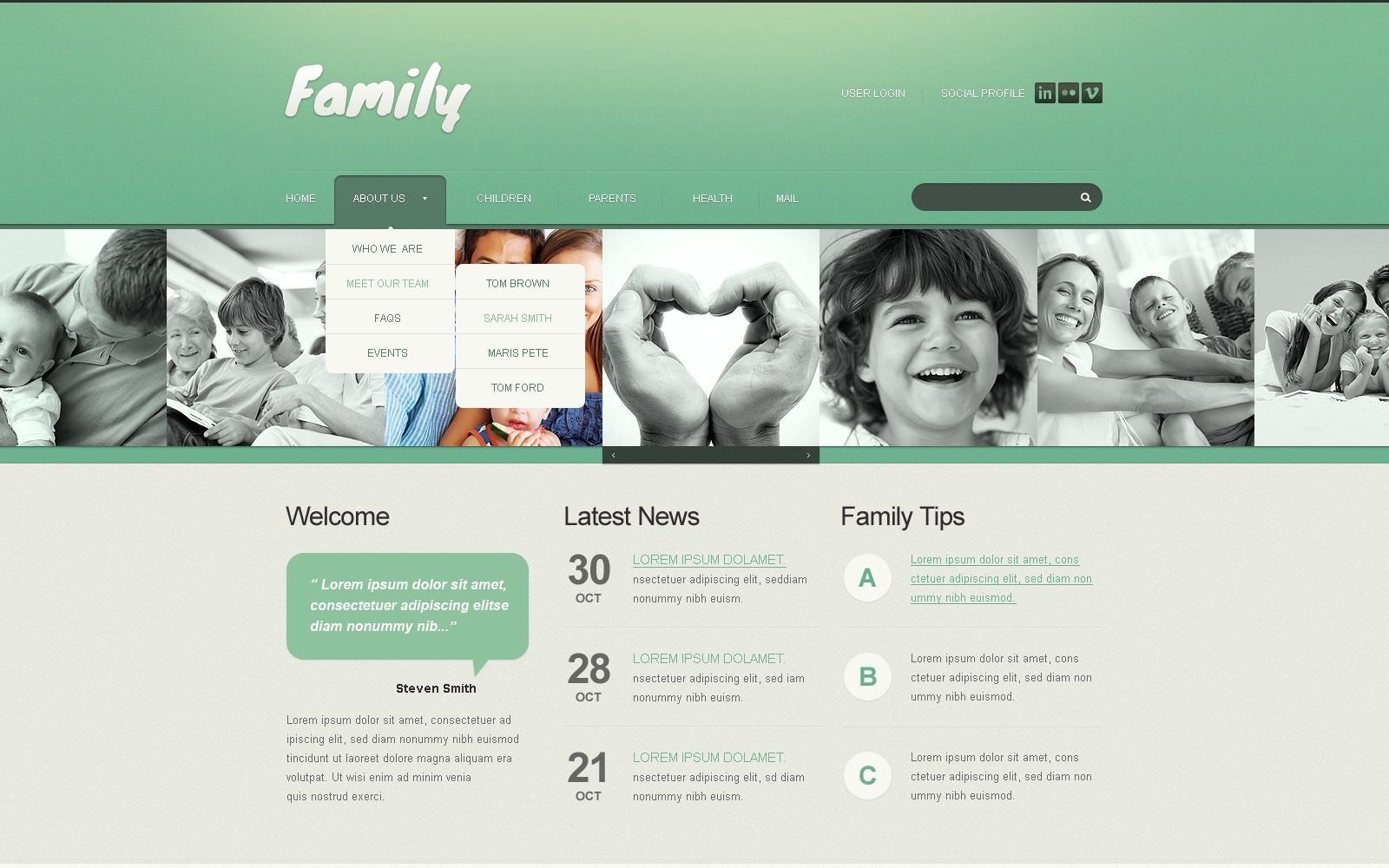 Family Website Template #41714 - TemplateMonster