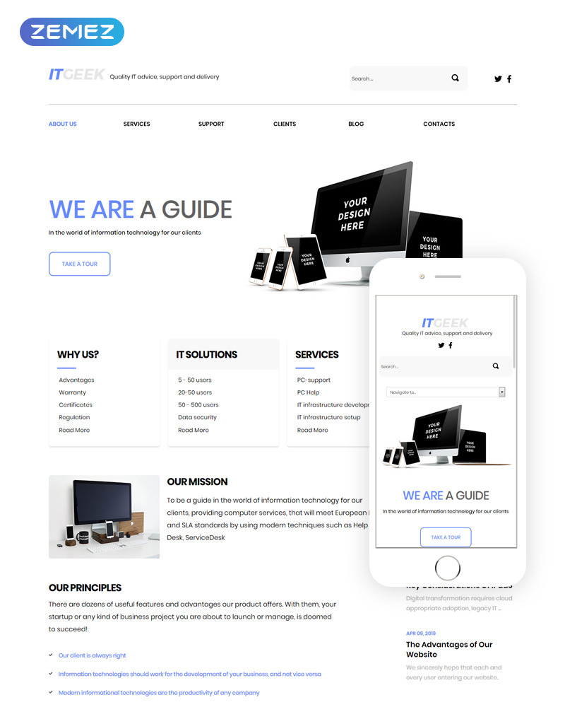 ITGeek IT Services Clean Joomla Template TemplateMonster