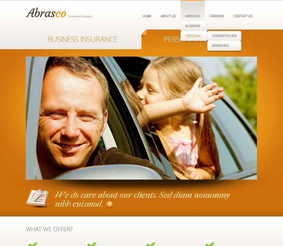 Orange Insurance Drupal Template 42370 TemplateMonster