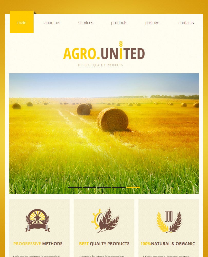 Agriculture Facebook HTML CMS Template - TemplateMonster