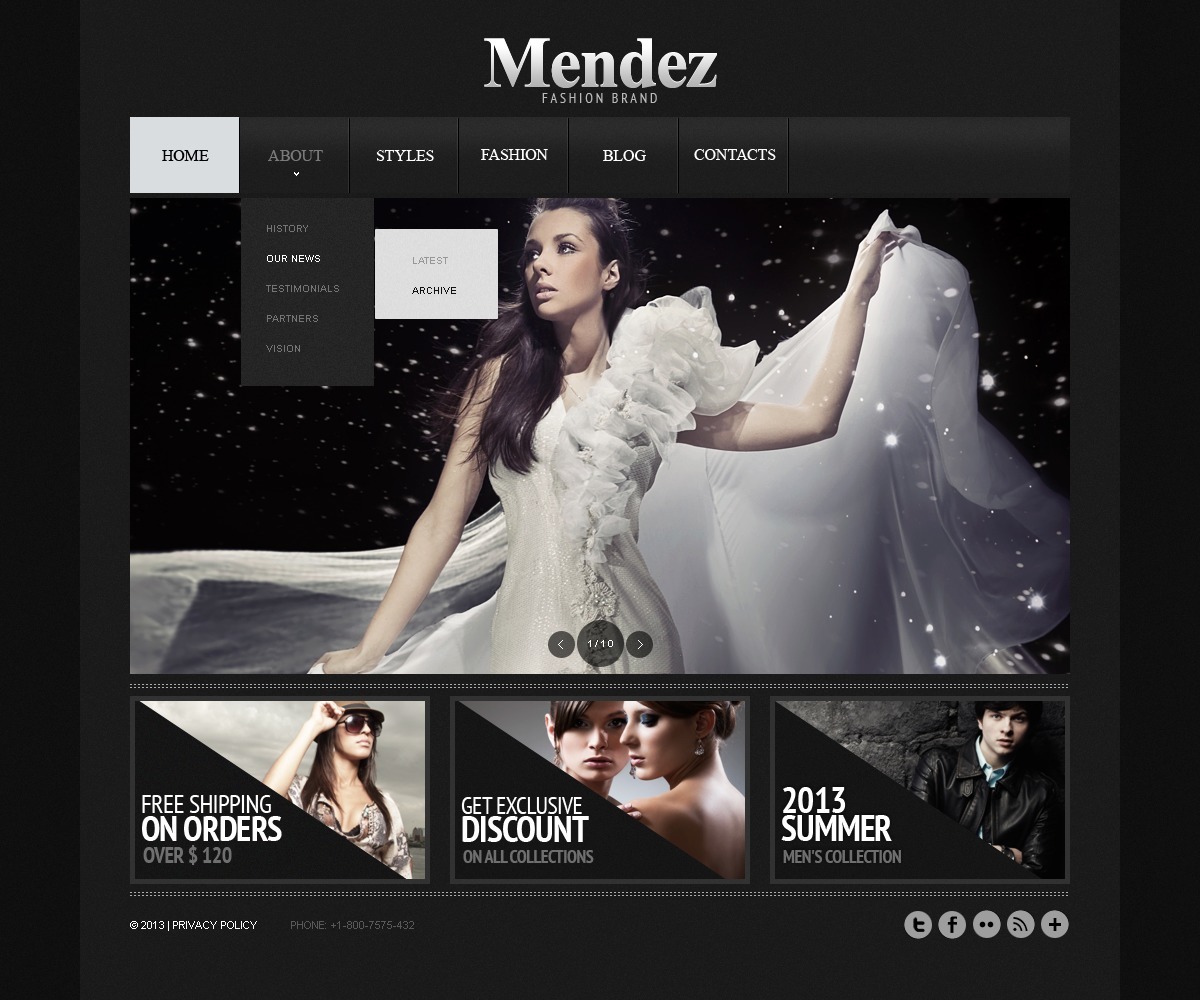 Apparel Website Template 43592 TemplateMonster