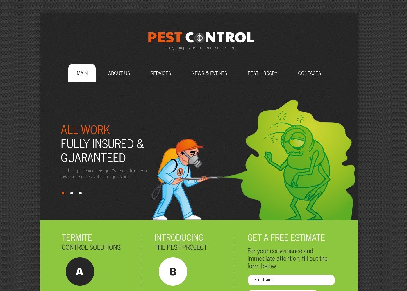 Ads control. Pest Control шаблон. Красивые шаблоны для Pest. Шаблон дезинсекция вордпресс. Комикс Pest Control.