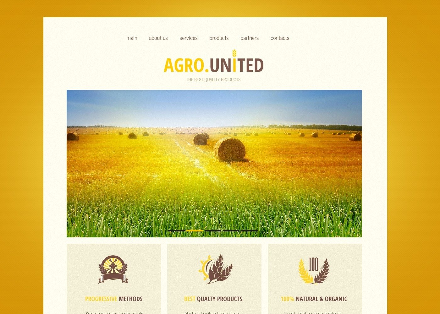 Agriculture Responsive Website Template - TemplateMonster