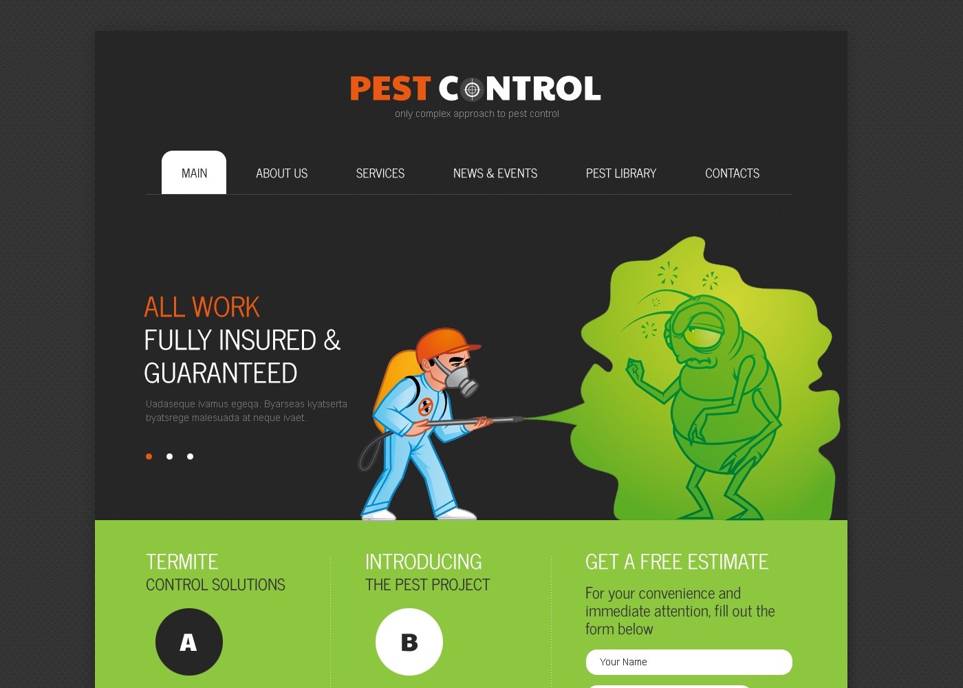 Pest Control Website Templates