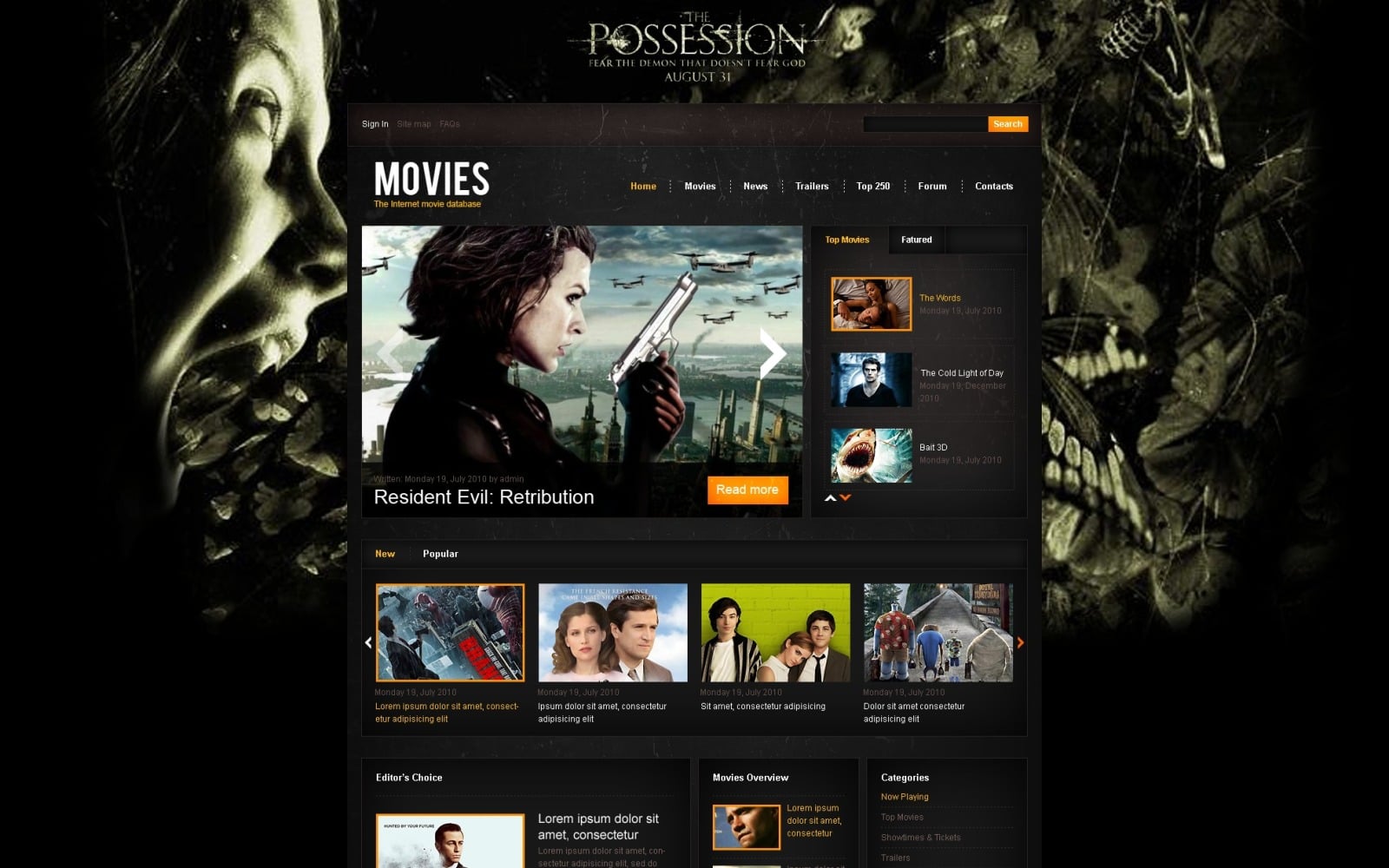 Movie Database Drupal Template TemplateMonster