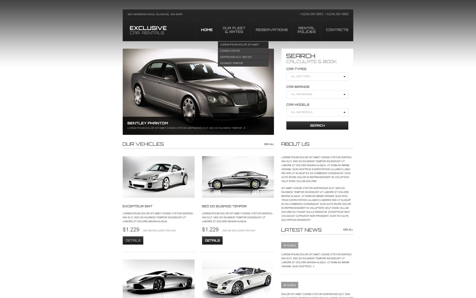 Car Rental Responsive Website Template - TemplateMonster