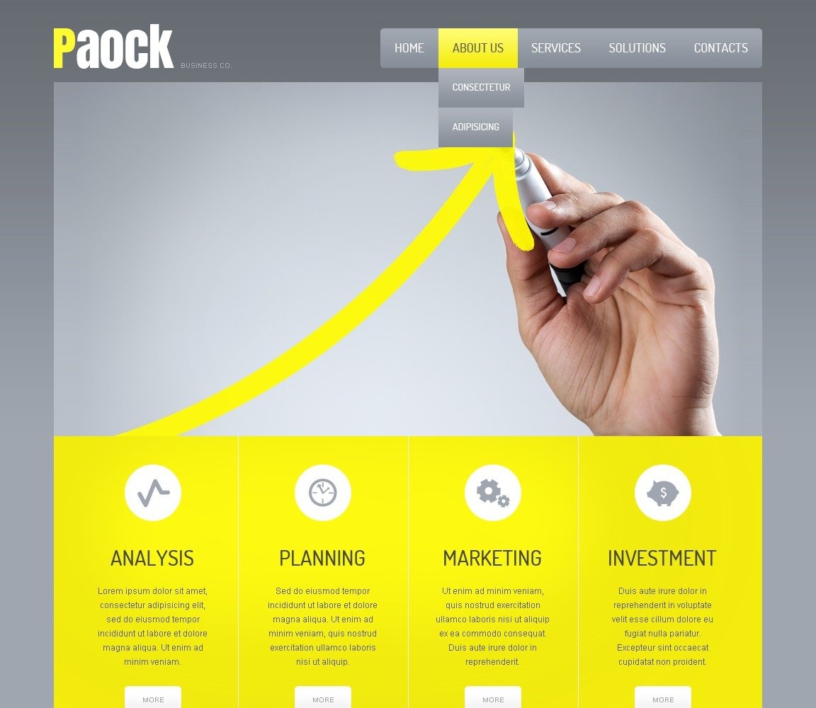 Investment Company Responsive Website Template