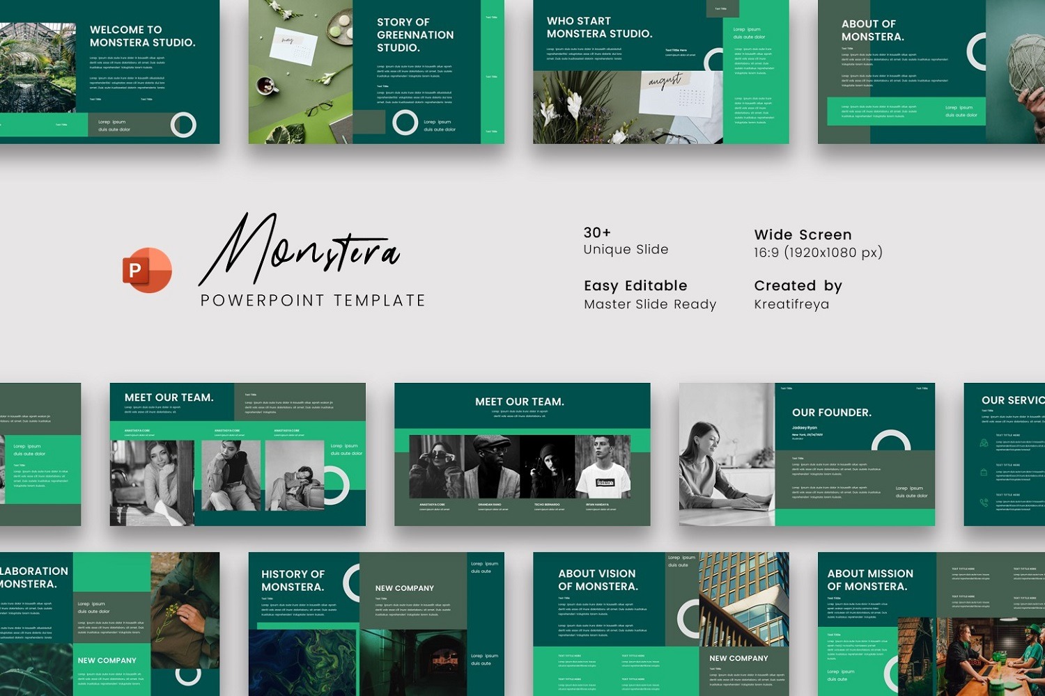 Powerpoint Monstera Monstera – Business PowerPoint Template - TemplateMonster