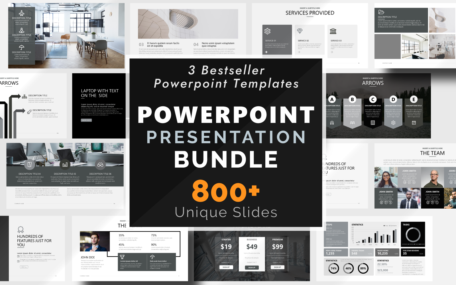 PowerPoint Presentation Template Bundle, 800 PPT Slides perfect for ...